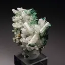 ARAGONITE var. LEAD-BEARING ARAGONITE (TARNOWIZITE), MALACHITE from Namibia, Oshikoto Region, Tsumeb, Tsumeb Mine - image 4