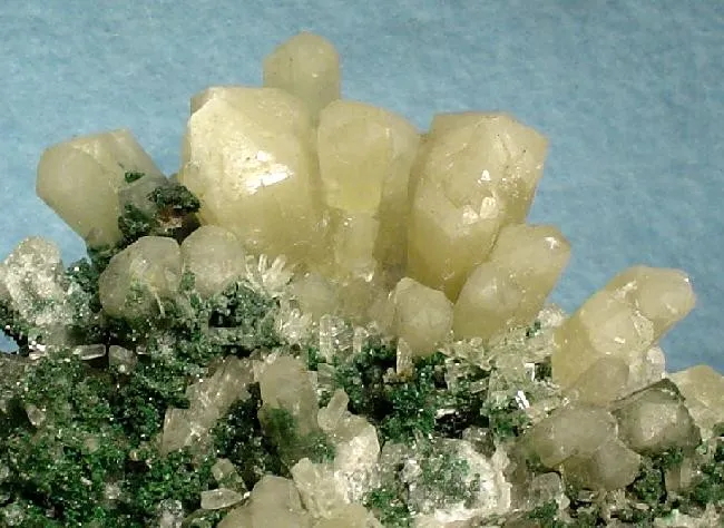 Aragonite (Var: Plumboan Aragonite), Malachite - image 2
