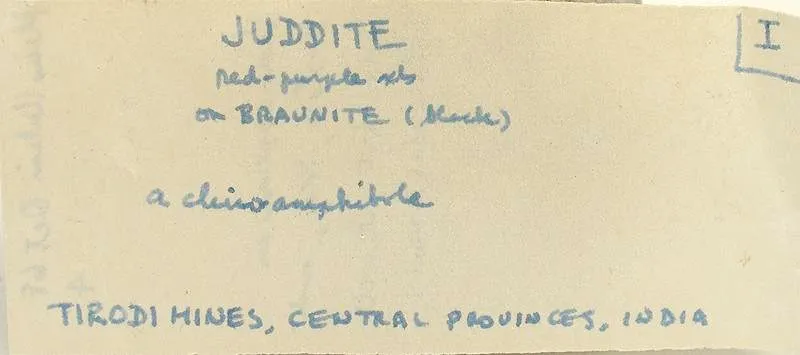 Arfvedsonite (Manganoan) Var. Juddite on Braunite - image 3