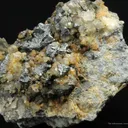 Argentite (Acanthite) Crystals With Calcite - image 1