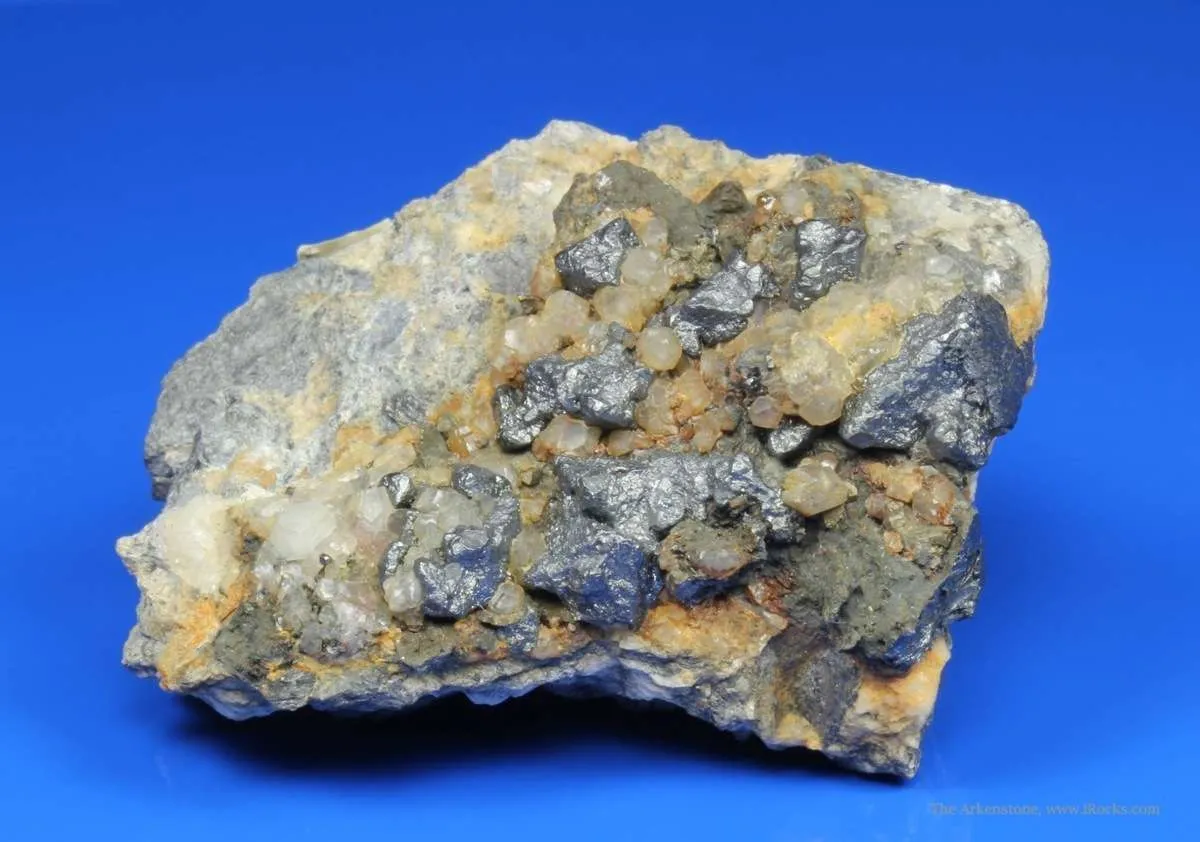 Argentite (Acanthite) Crystals With Calcite - image 4