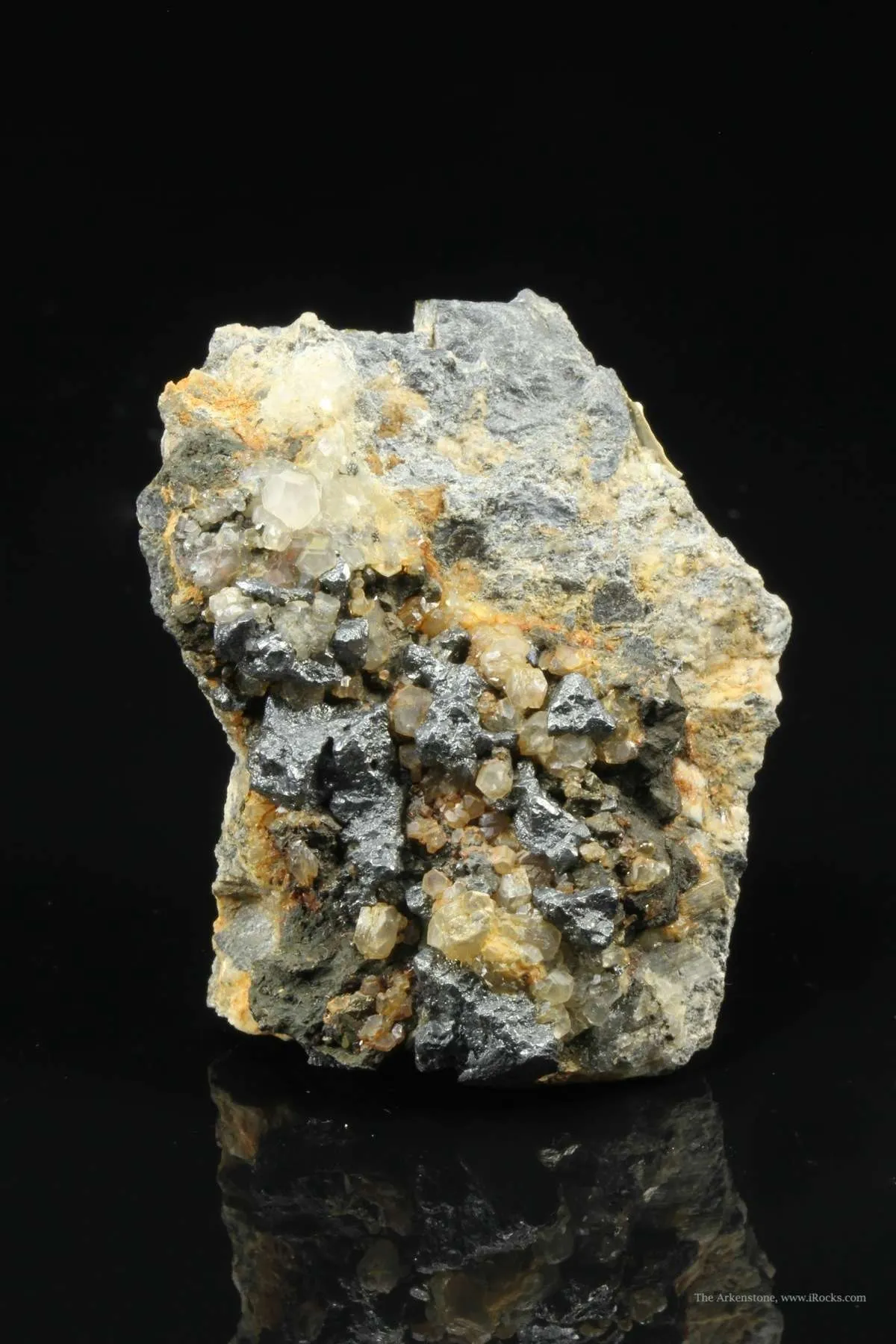 Argentite (Acanthite) Crystals With Calcite - image 3