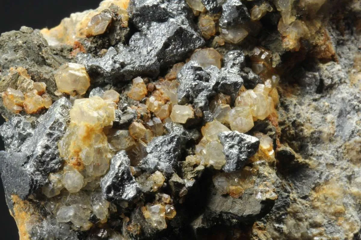 Argentite (Acanthite) Crystals With Calcite - image 2