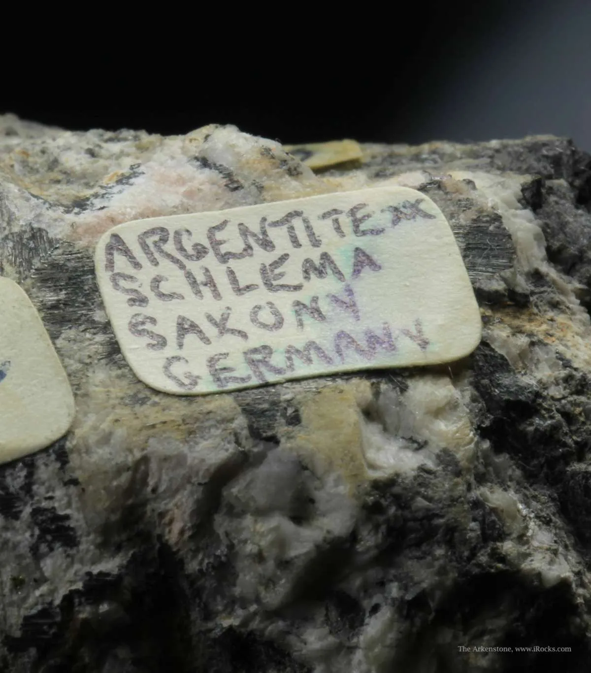 Argentite (Acanthite) Crystals With Calcite - image 5