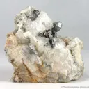 Argentite on Calcite - image 1