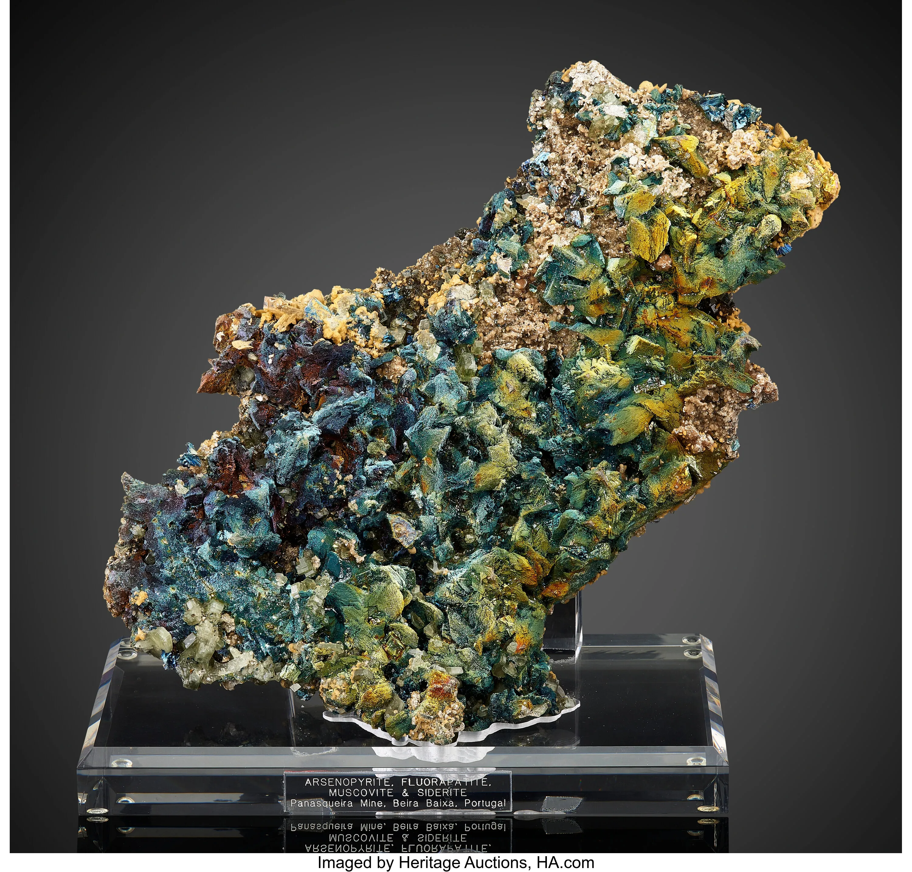 Arsenopyrite, Fluorapatite, Muscovite and Siderite - image 1