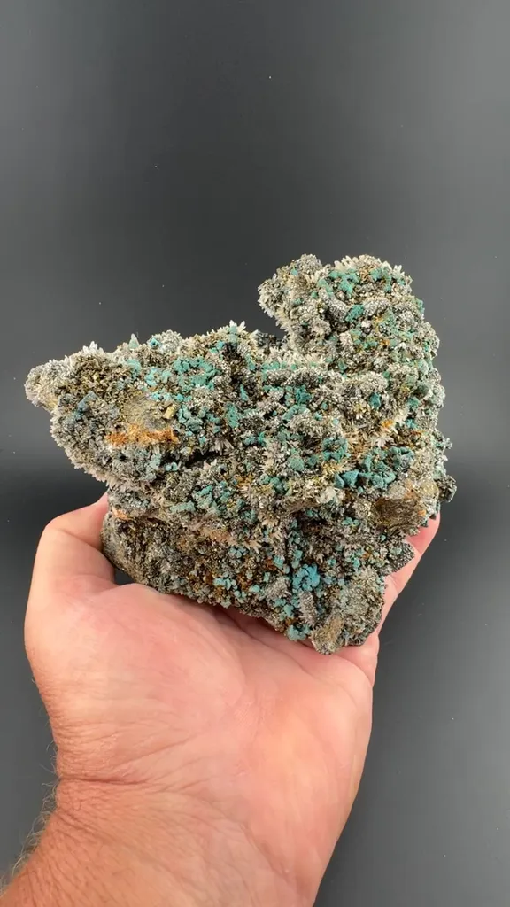 Arsenopyrite on Pyrite after Pyrrhotite with Malachite image