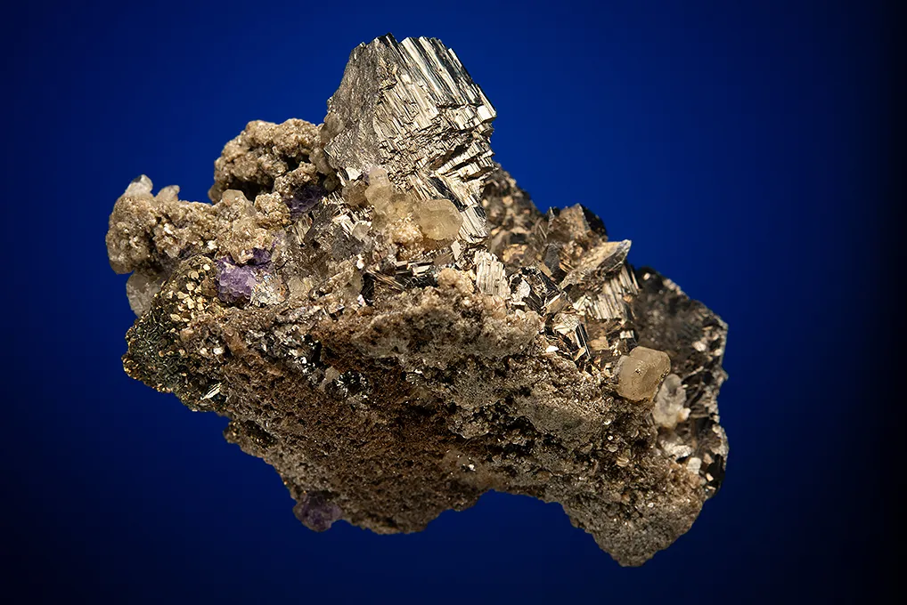 Arsenopyrite with Fluorite and Fluorapatite - image 2