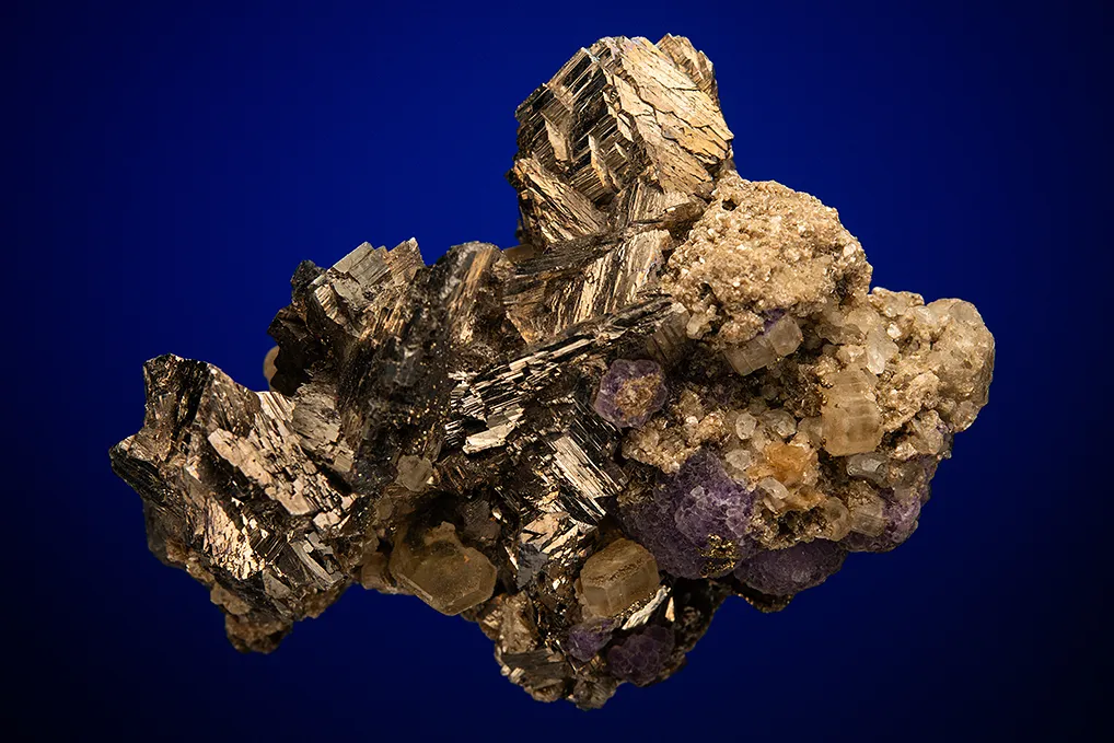 Arsenopyrite with Fluorite and Fluorapatite image