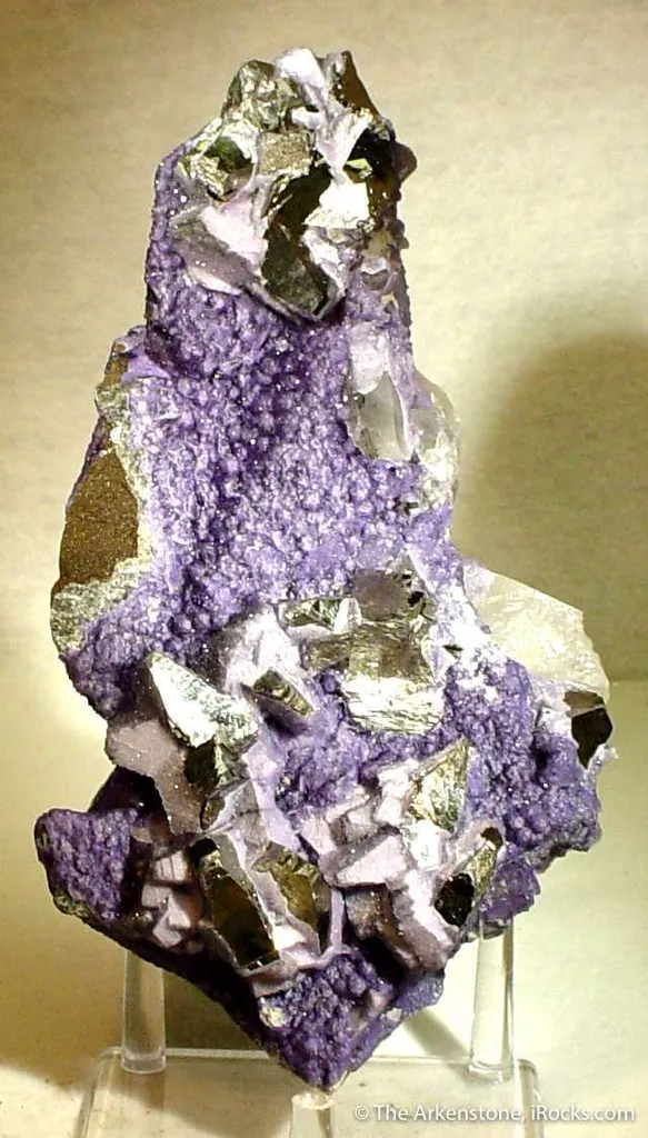 Arsenopyrite With Purple Fluorite image