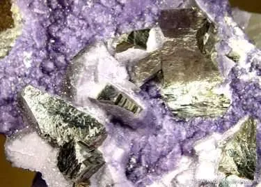 Arsenopyrite With Purple Fluorite - image 3