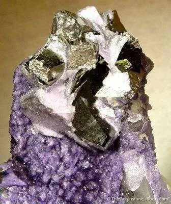 Arsenopyrite With Purple Fluorite - image 2