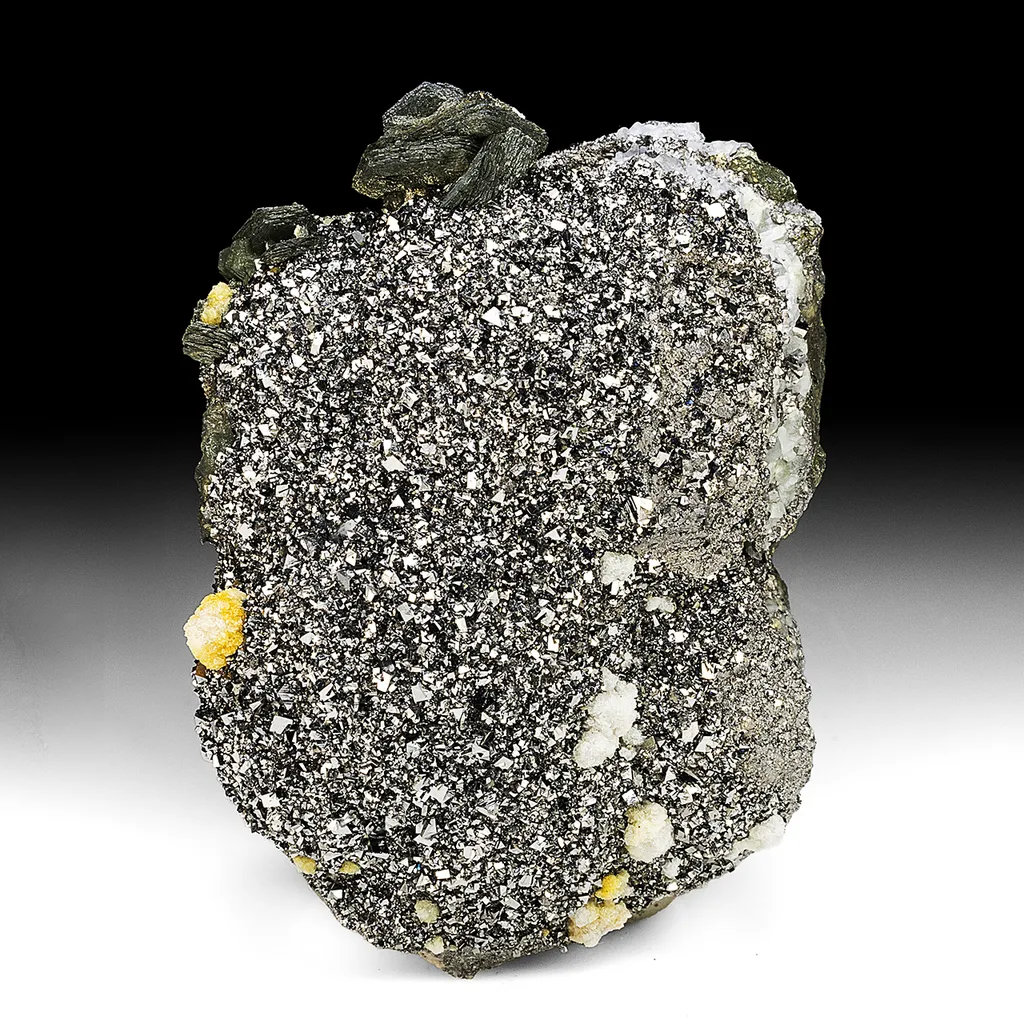 Arsenopyrite with Pyrite after Pyrrhotite, Calcite image