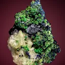 Arsentsumebite on Azurite with Cerussite - image 1