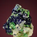 Arsentsumebite on Azurite with Cerussite - image 3