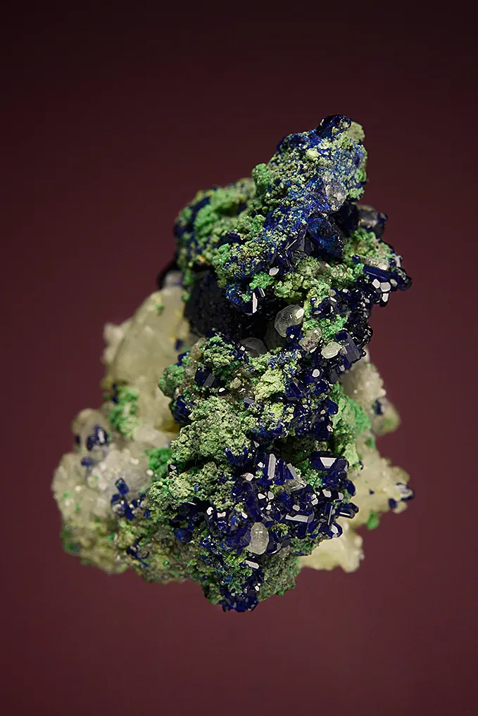Arsentsumebite on Azurite with Cerussite - image 4