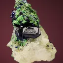 Arsentsumebite on Azurite with Cerussite - image 2