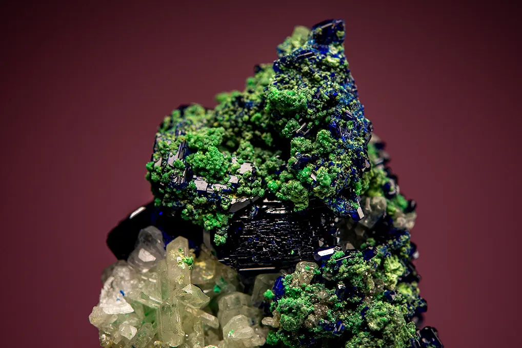 Arsentsumebite on Azurite with Cerussite - image 5