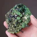 Arsentsumebite ps. after Mimetite with Gartrellite, Malachite ps. after Azurite - image 2