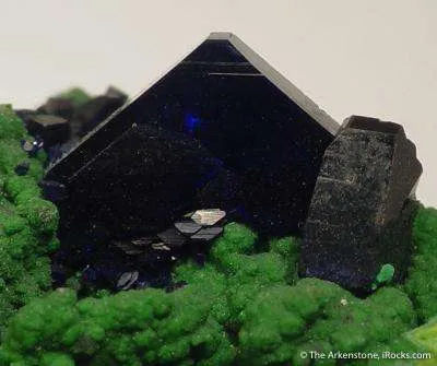 Arsentsumebite With Azurite - image 2