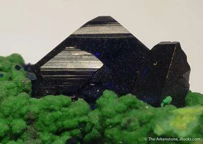 Arsentsumebite With Azurite - image 3
