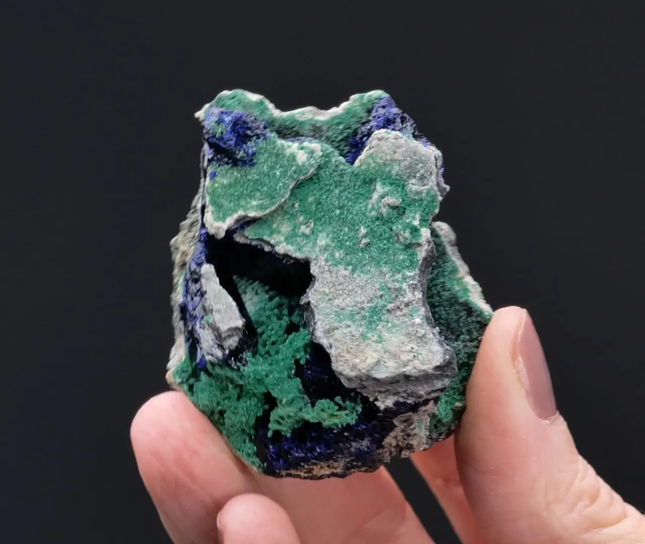 Arsentsumebite with Azurite - image 2