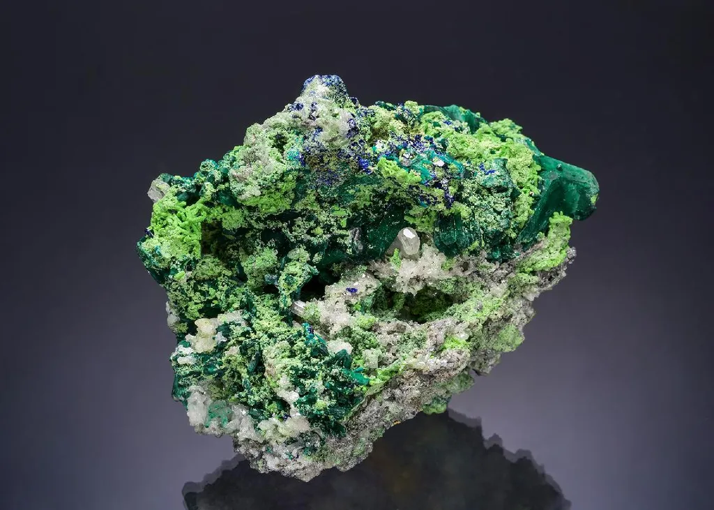 Arsentsumebite with Cerussite and Malachite ps. after Azurite image