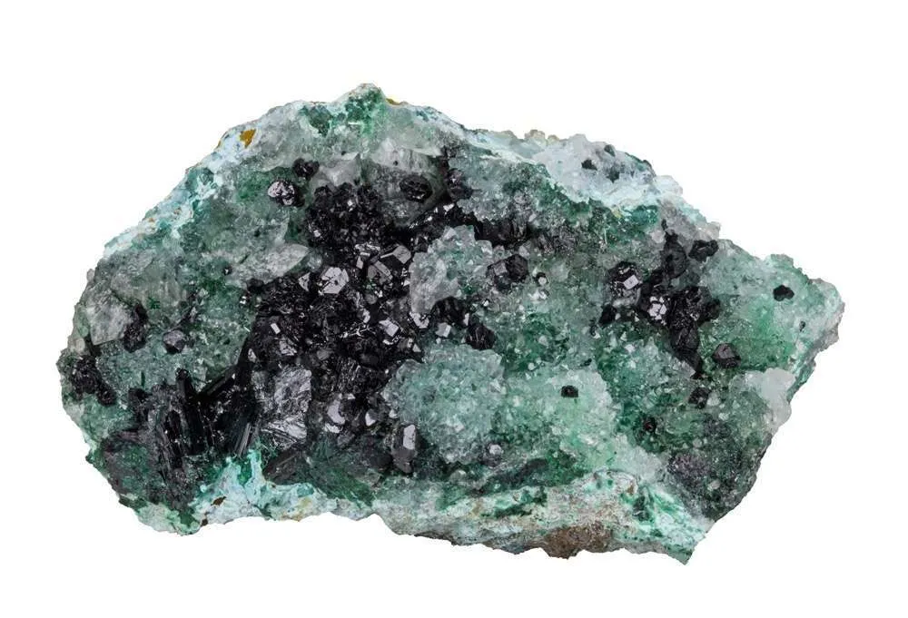 Atacamite & Clinoatacamite on Quartz - image 4