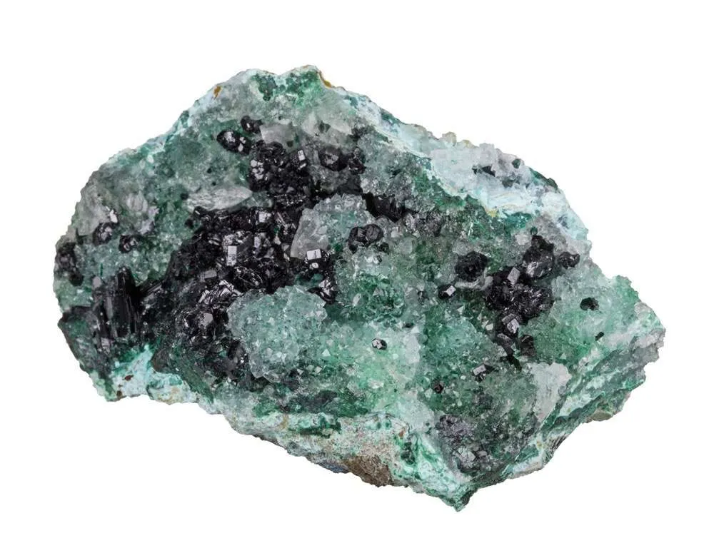 Atacamite & Clinoatacamite on Quartz - image 5