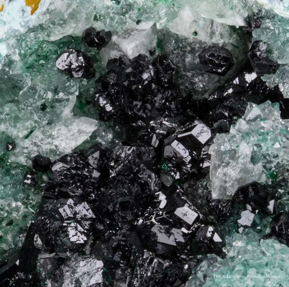Atacamite & Clinoatacamite on Quartz - image 2