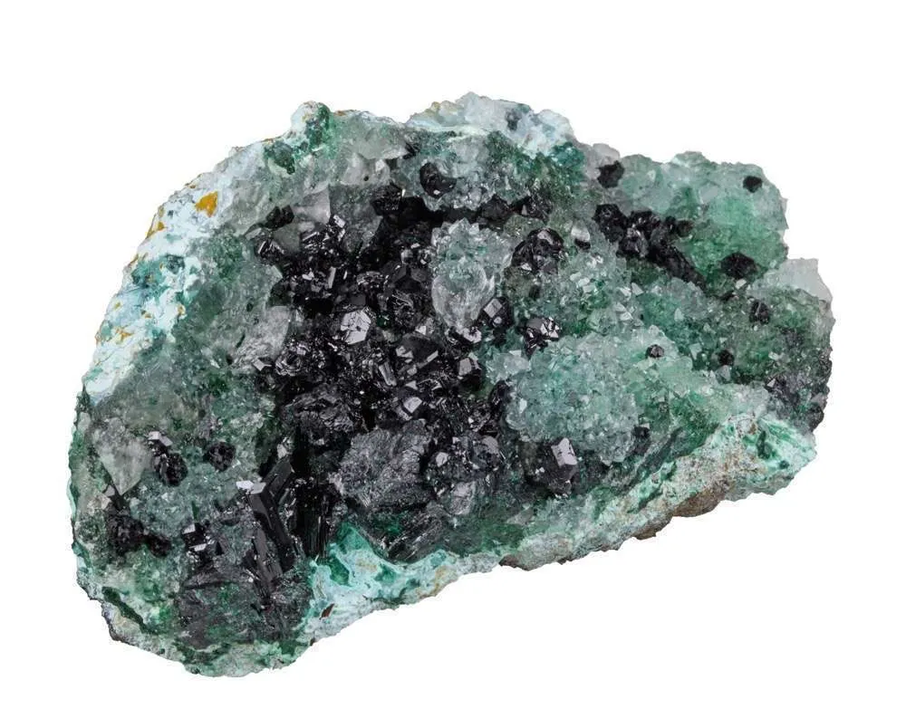 Atacamite & Clinoatacamite on Quartz - image 6