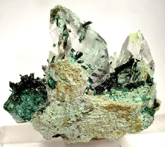 Atacamite, Gypsum (Var: Selenite) image