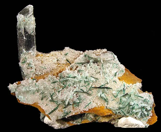 Atacamite, Gypsum (Var: Selenite) image