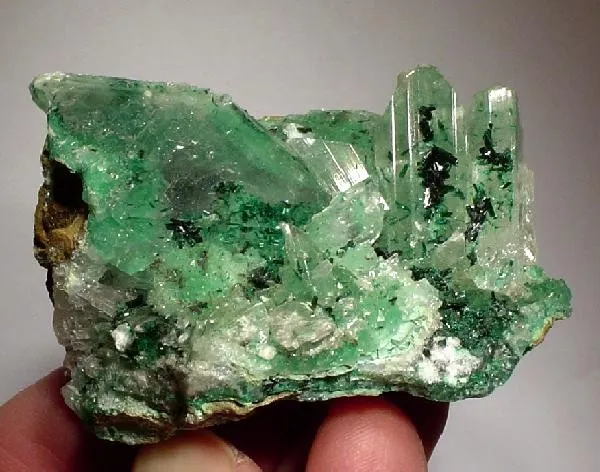 Atacamite, Gypsum (Var: Selenite) image