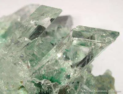 Atacamite in Gypsum Var. Selenite - image 4