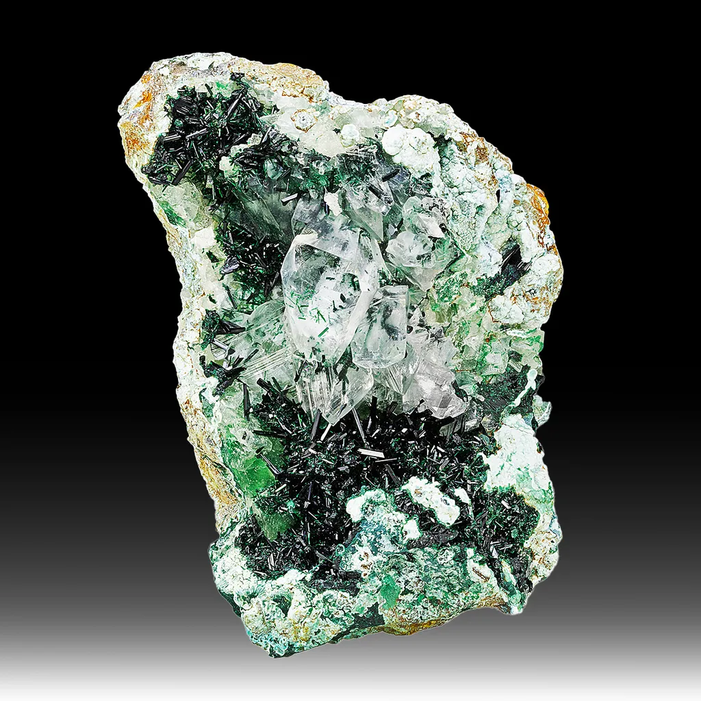 Atacamite with Gypsum, Chrysocolla image