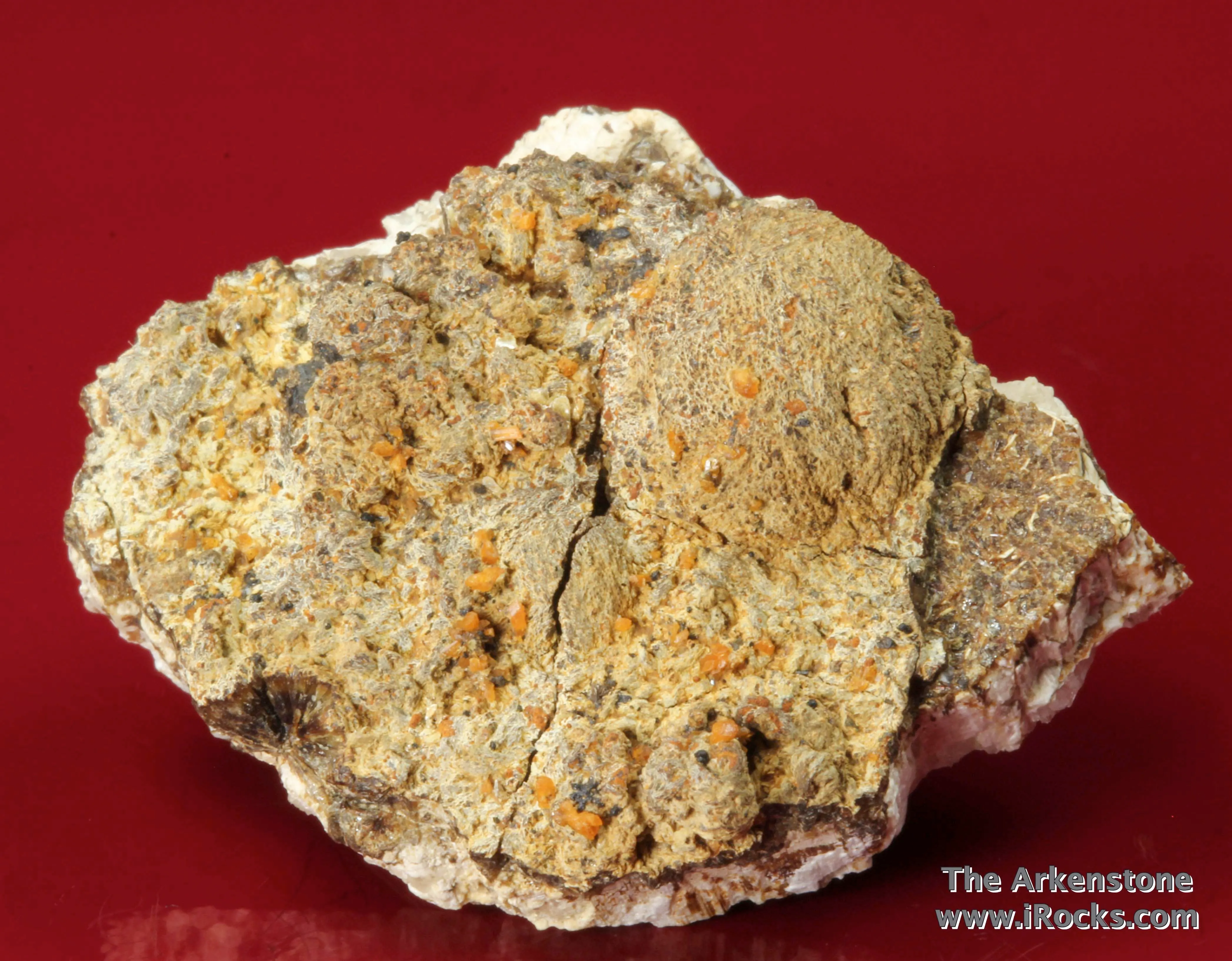 Atencioite (type locality) with Ushkovite on Beryllonite - image 5