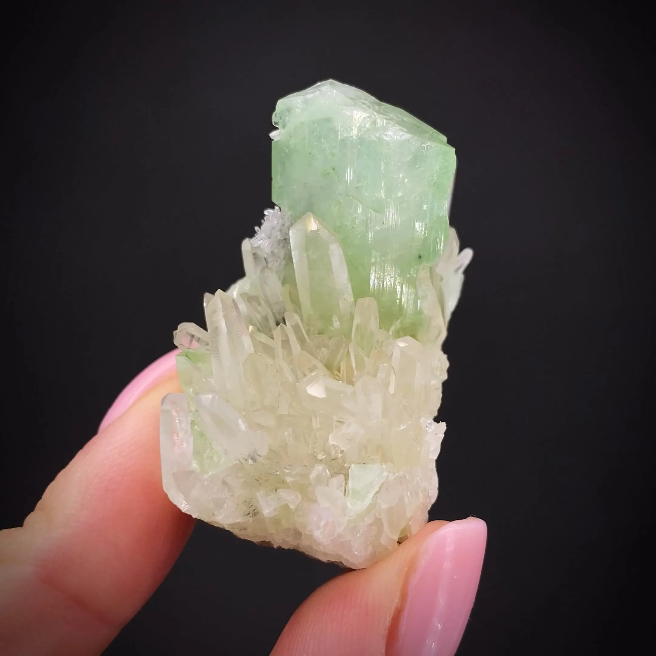 Augelite on Quartz - image 1