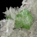 Augelite on Quartz with Hubenerite - image 5