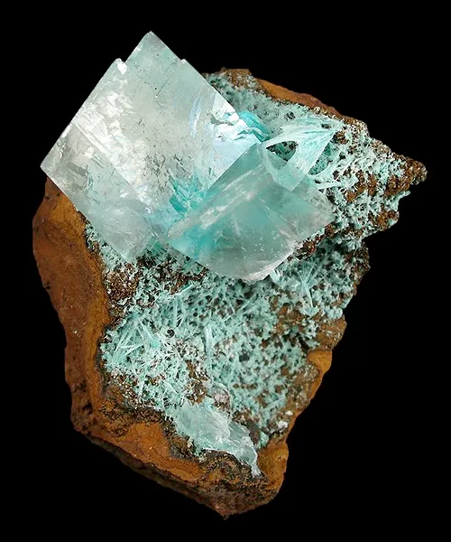 Aurichalcite, Calcite image