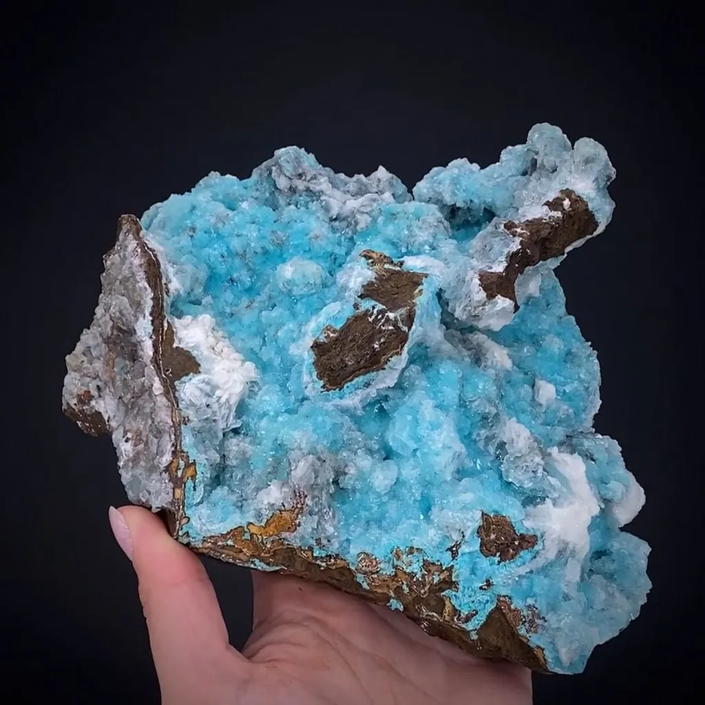 Aurichalcite included in Calcite image