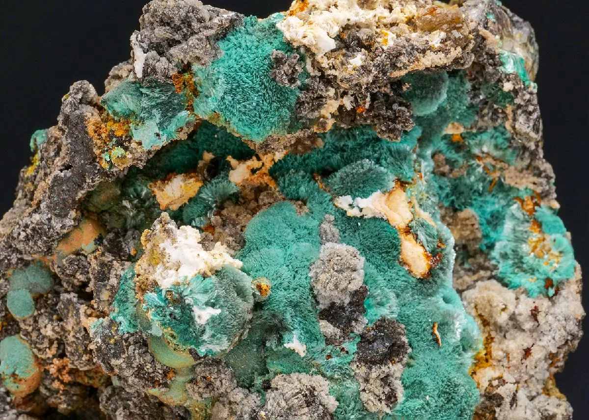 Aurichalcite with Hemimorphite and Baryte - image 1