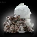 Axinite Crystals on Quartz - image 2