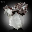 Axinite Crystals on Quartz - image 1