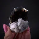 Axinite (Ferroaxinite) on Adularia - image 2