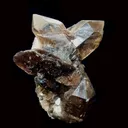 Axinite / quartz fumé, Puiva, Russie - image 1