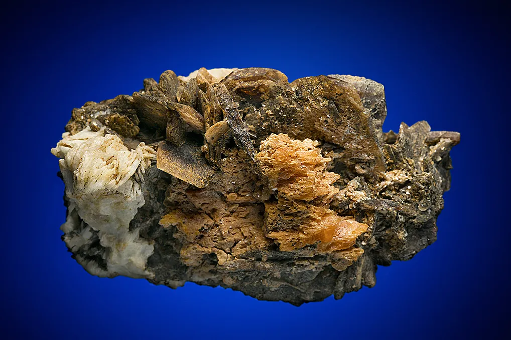 Axinite with Albite var. Cleavelandite - image 3