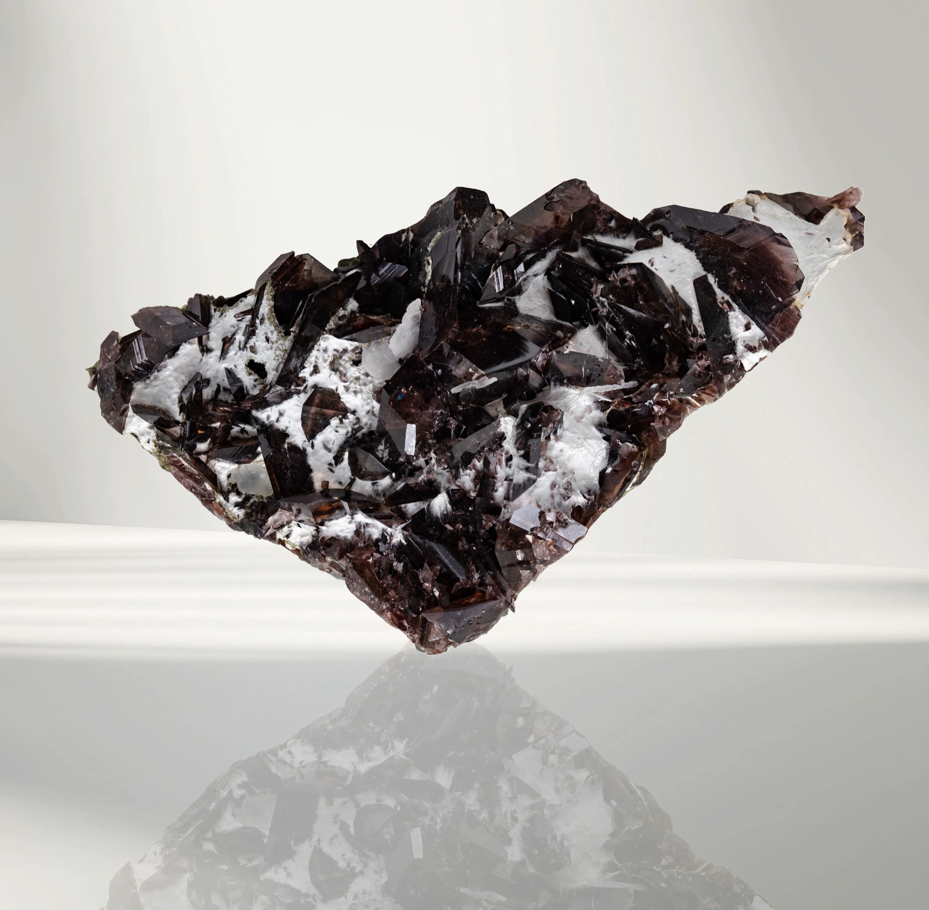 Axinite with Byssolite and tremolite from Russia, Khanty-Mansi Autonomous Okrug - image 1