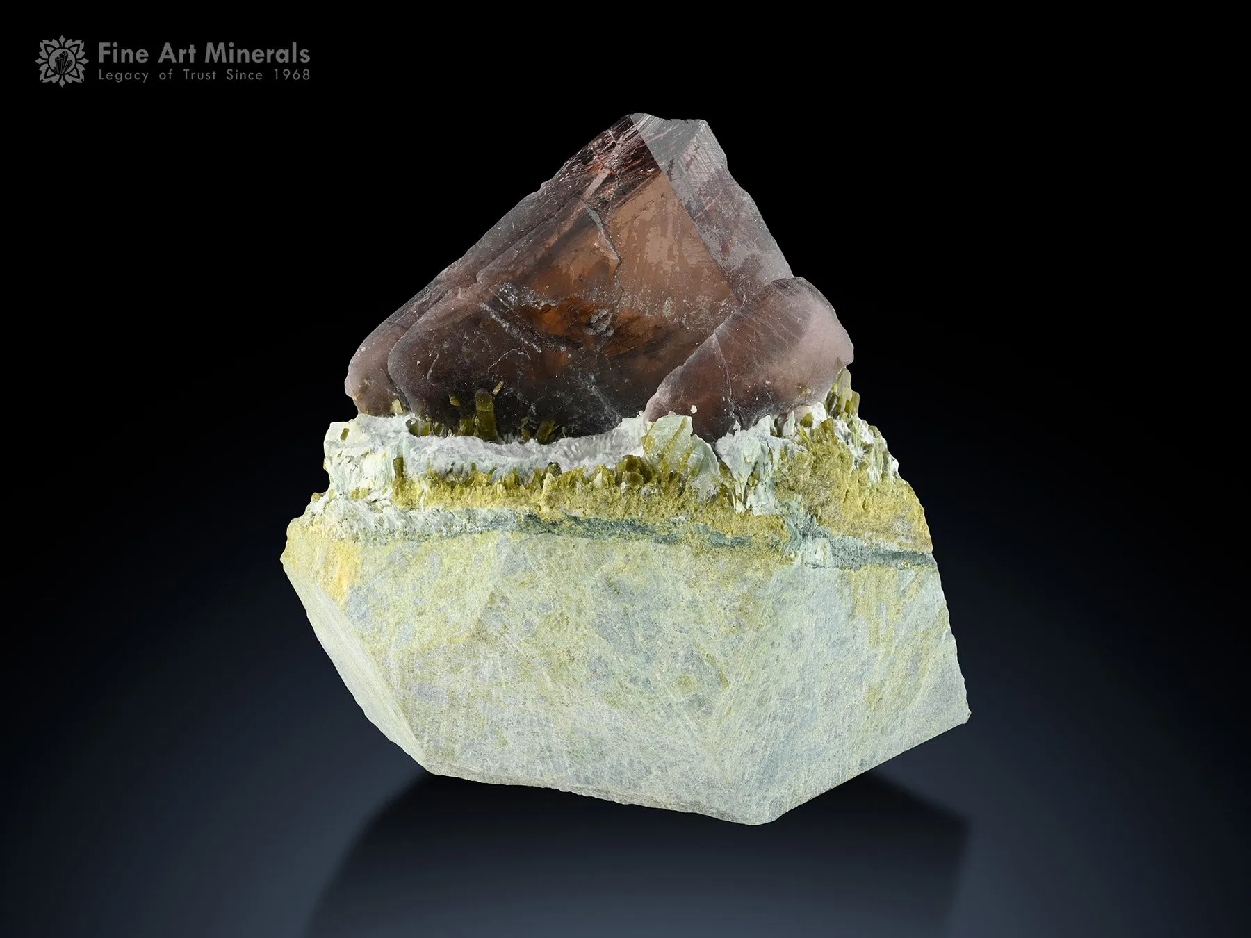 Axinite with Epidote on Matrix from Baluchistan Pakistan - image 2