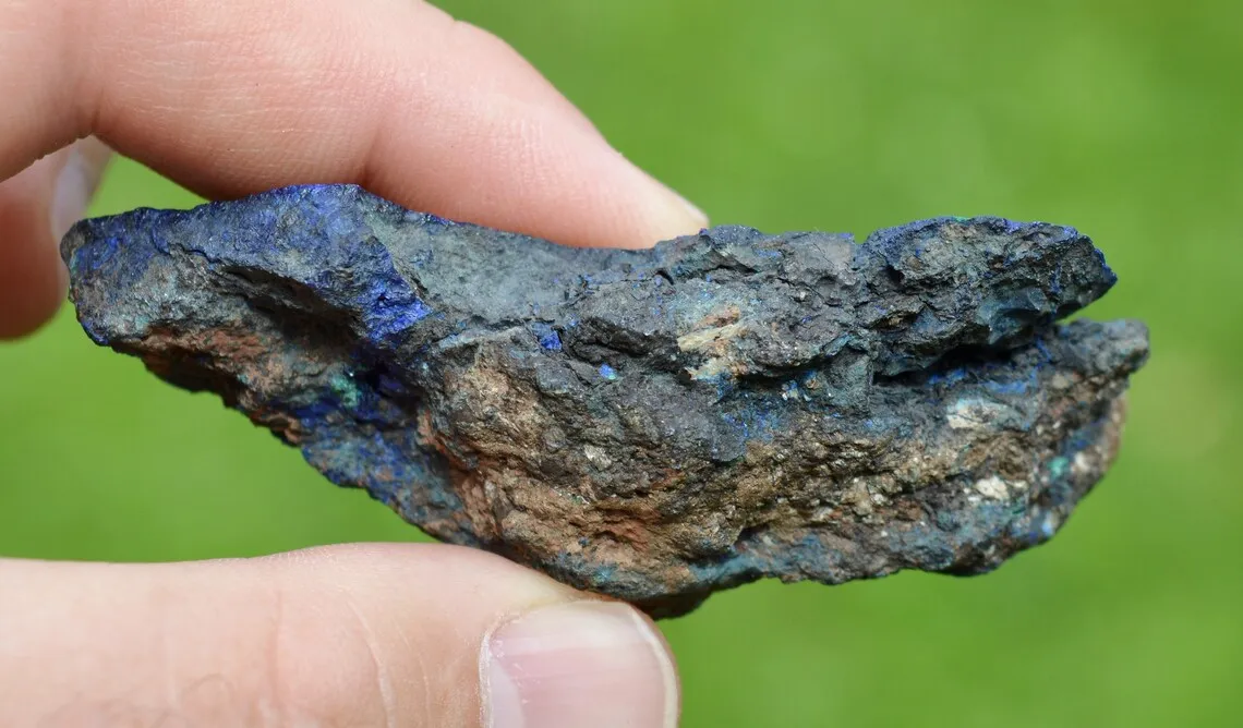 Azurite 66 grams - Rubtsovsk Mine, Rubtsovsky District, Altai Krai, Russia - image 3